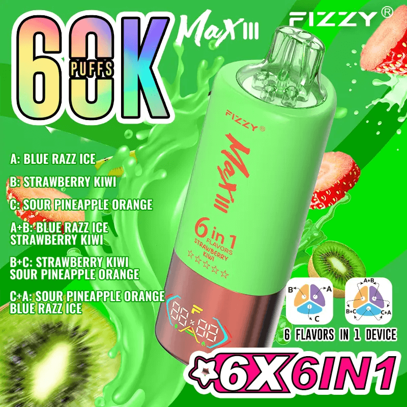 Fizzy Max III 60000 Puffs 6in1 Disposable Vape
