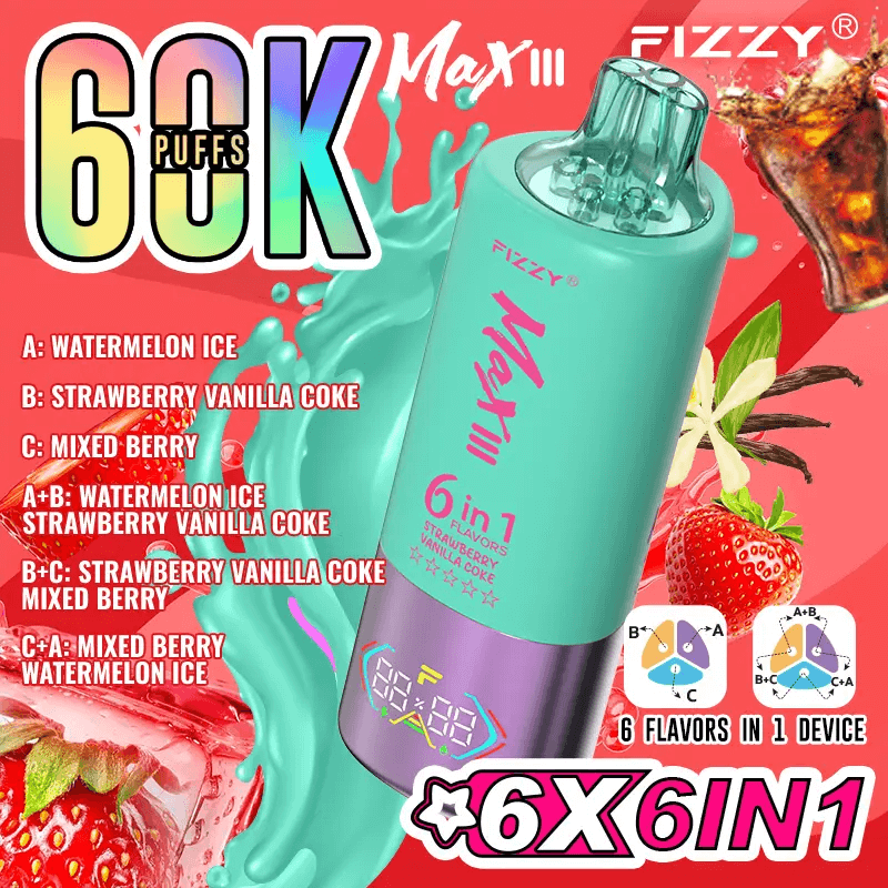 Fizzy Max III 60000 Puffs 6in1 Disposable Vape