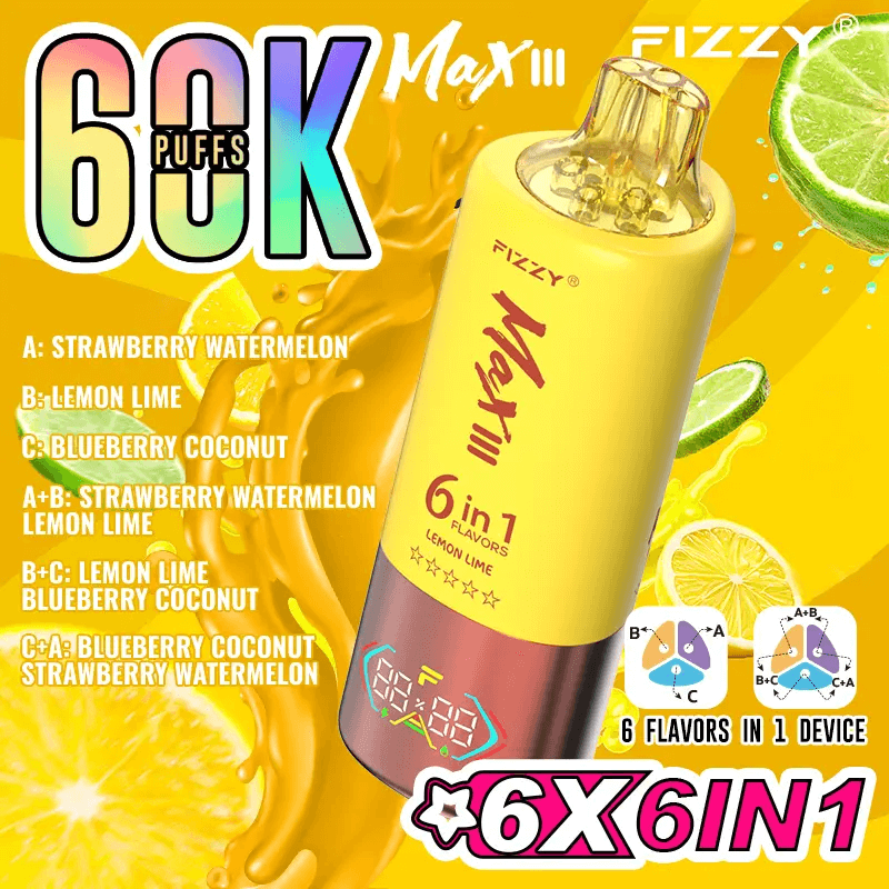 Fizzy Max III 60000 Puffs 6in1 Disposable Vape