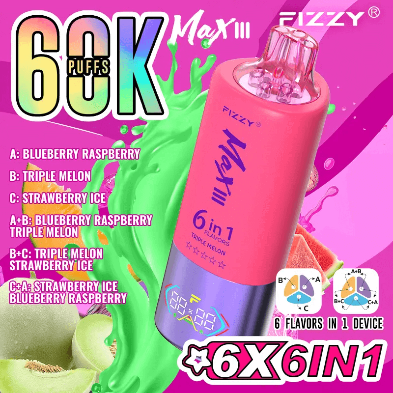 Fizzy Max III 60000 Puffs 6in1 Disposable Vape