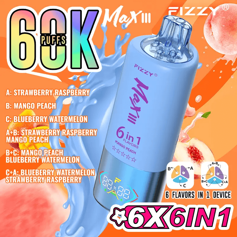 Fizzy Max III 60000 Puffs 6in1 Disposable Vape