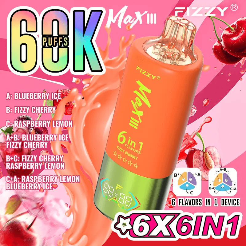 Fizzy Max III 60000 Puffs 6in1 Disposable Vape