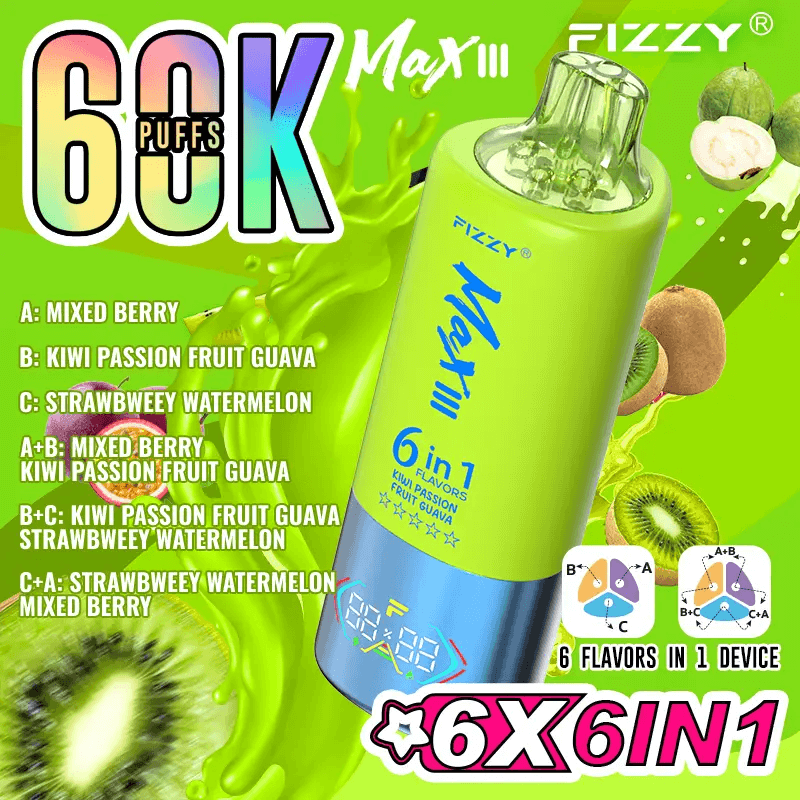 Fizzy Max III 60000 Puffs 6in1 Disposable Vape