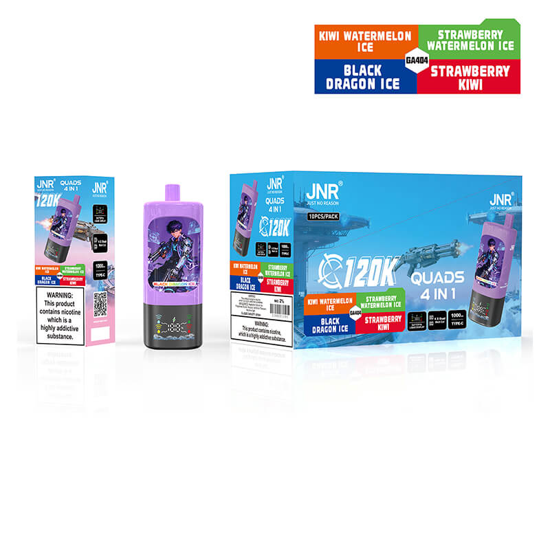 JNR Quads 120000 Puffs 4 Flavors Disposable Vape