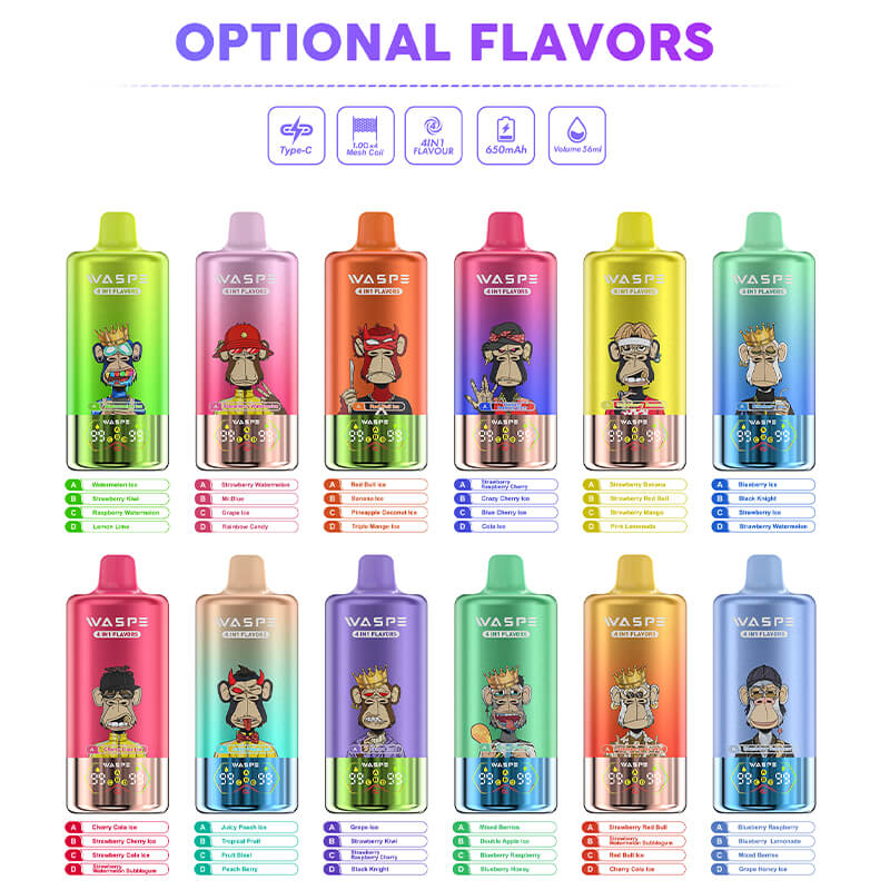 WASPE 100000 Puffs 4 Flavors Disposable Vape