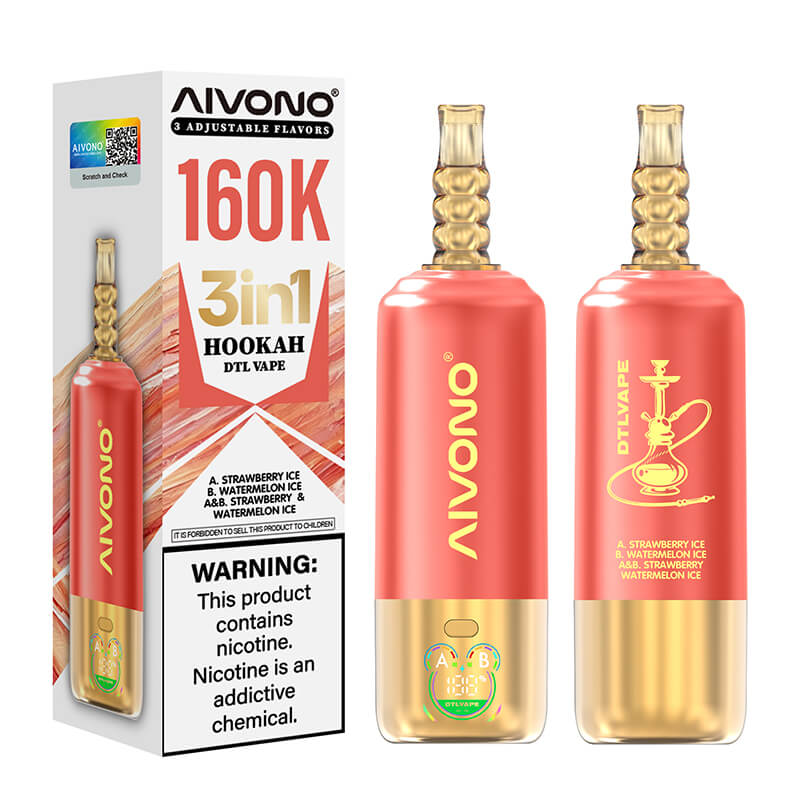 Aivono 160000 Puffs 3in1 Shisha DTL Disposable Vape