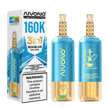 Aivono 160000 Puffs 3in1 Shisha DTL Disposable Vape