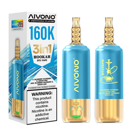 Aivono 160000 Puffs 3in1 Shisha DTL Disposable Vape