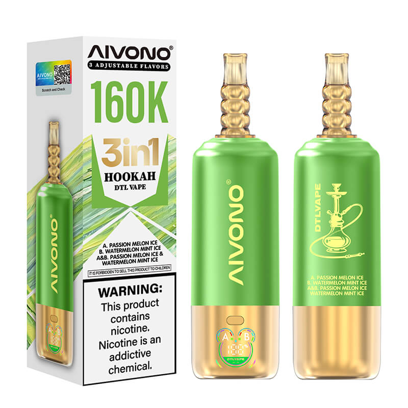 Aivono 160000 Puffs 3in1 Shisha DTL Disposable Vape