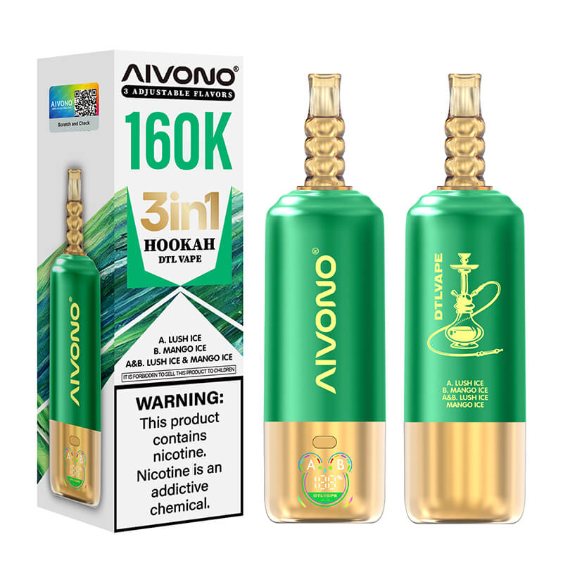 Aivono 160000 Puffs 3in1 Shisha DTL Disposable Vape