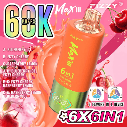Fizzy Max III 60000 Puffs 6in1 Disposable Vape