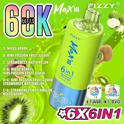 Fizzy Max III 60000 Puffs 6in1 Disposable Vape