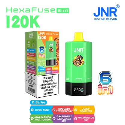 JNR HexaFuse 120000 Puffs 6in1 Disposable Vape