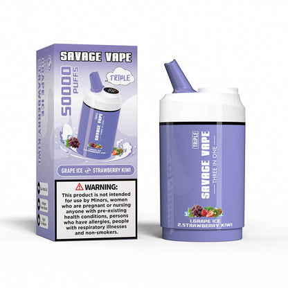 Savage Triple 50000 Puffs Disposable Vape 50K 3in1 E-cigarettes Vape Atomizer Savage Triple 50000 Puffs Disposable Vape 50K 3in1 E-cigarettes Vape Atomizer