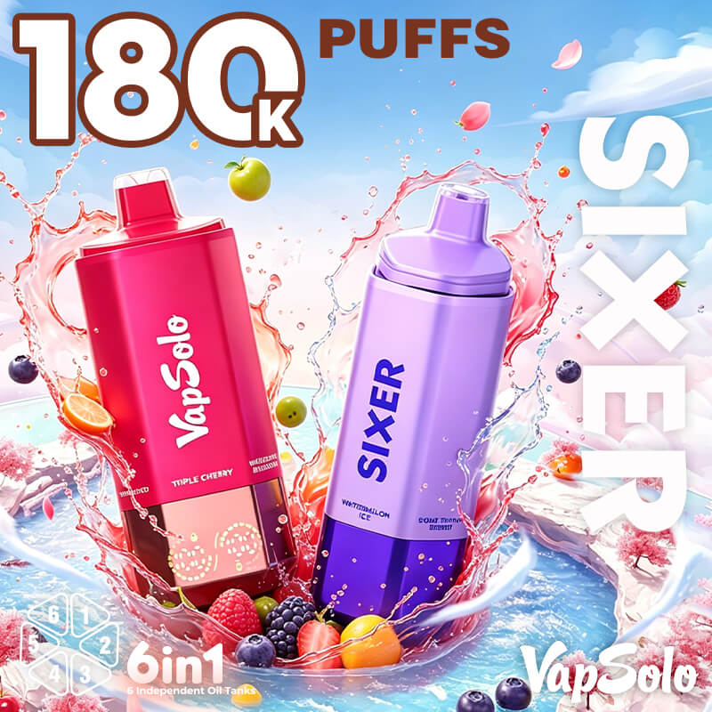 Vapsolo Sixer 180000 Puffs 6in1 Disposable Vape